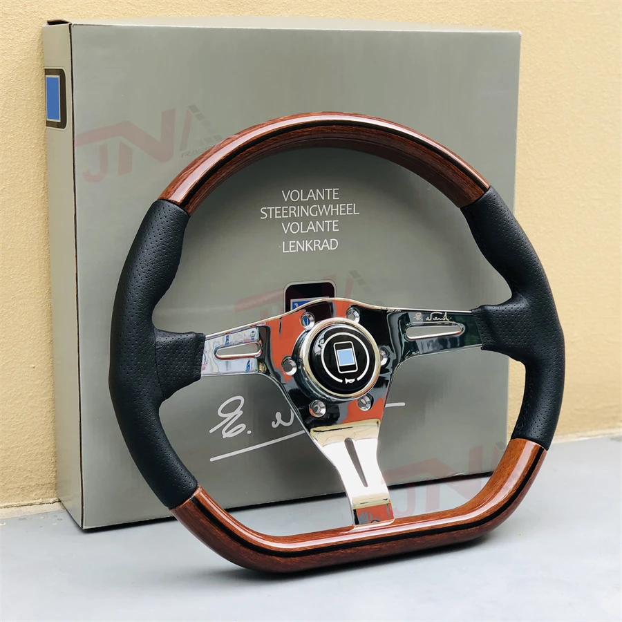 Vintage ND Steering Wheel Classic D Shape JDM Racing Sports Steering Wheel 350MM 14inch