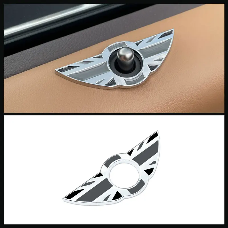 1PCS Car Styling Car Door Pin Lock Wing Emblem Sticker Case Decor For Mini Cooper One S R50 R53 R56 R60  F56 R57 R58 R59