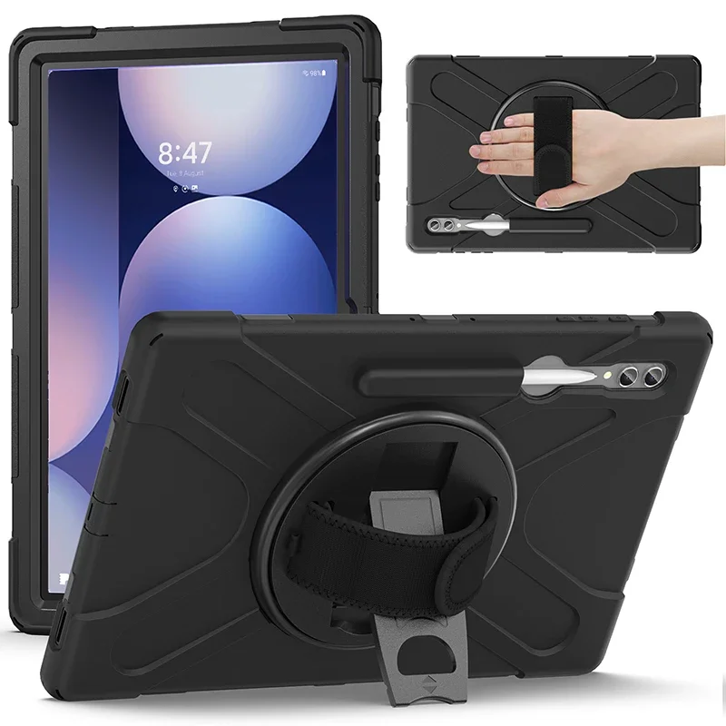 

Case For Samsung Galaxy Tab S10 S9 S8 Ultra 14.6 Tablet Case Kickstand Holder Hand Shoulder Strap 360 Rotation Protective Cover