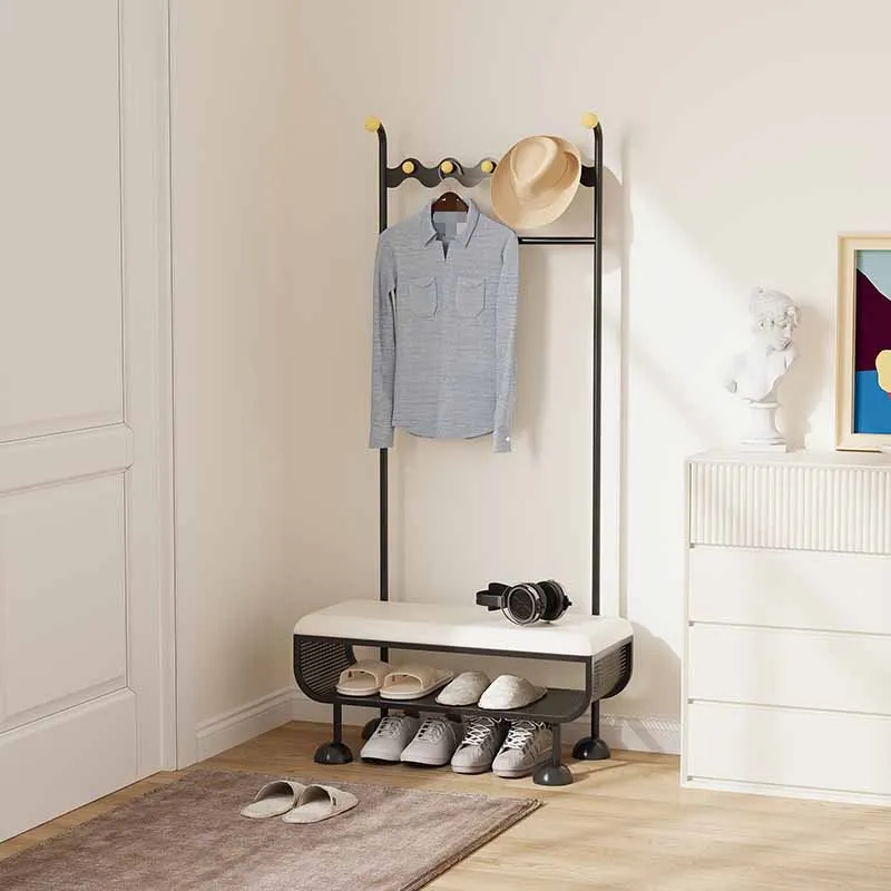 

Wholesale Home Storage Coat Rack with 5 Hanging Hooks Entryway Shoe Bench for Wardrobe and Bag Use for Home Mudroom Organizer
