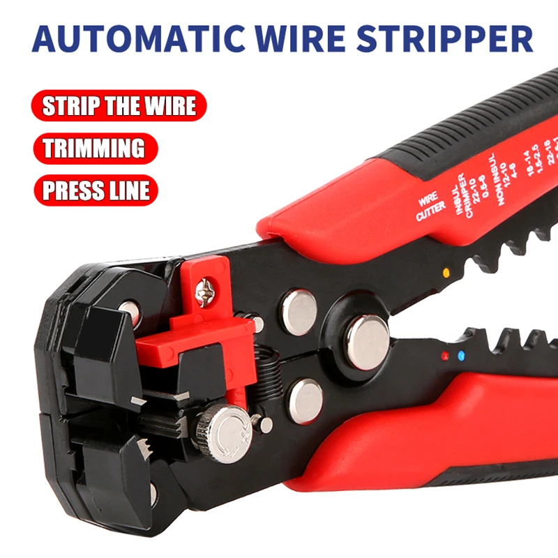 XIONGISOLAR Crimper Cable Cutter Adjustable Automatic Wire Stripper Multifunctional Stripping Crimping Pliers Terminal Hand Tool