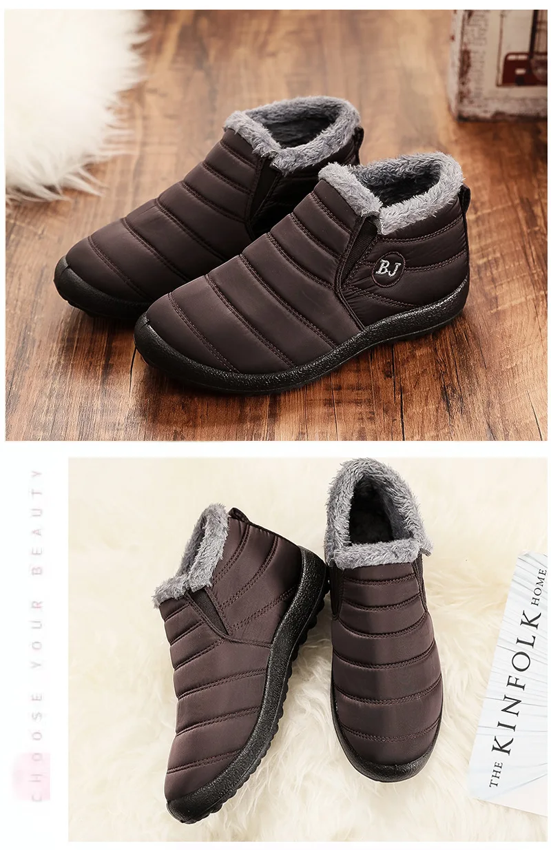 2026 Baumwollschuhe in Übergröße für Damen und Herren, neuer Winterstil mit Plüsch und dicken Schneestiefeln, niedrig geschnittene warme Baumwollstiefel – Detail 15