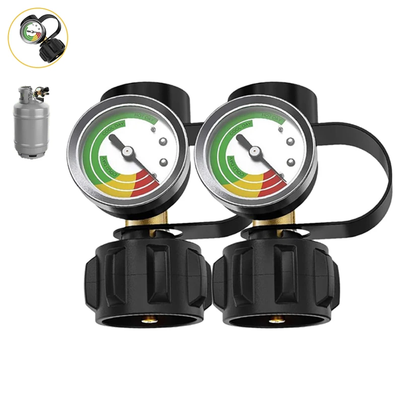 

Propane Tank Gas Level Gauge Universal 3 Colors Coded For Grill Heater RV Camper Cylinder Fuel Storage Monitoring Device