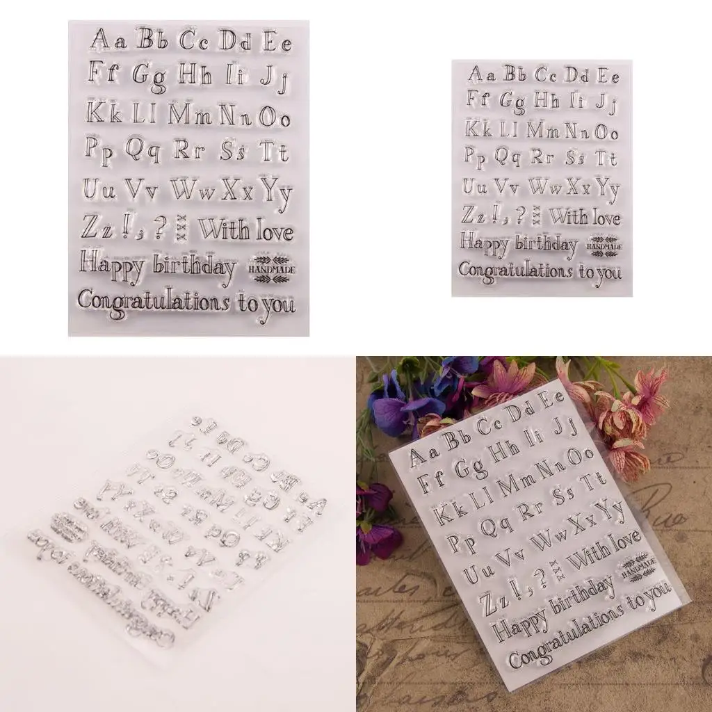 Силиконовый прозрачный штамп с днем ​​рождения