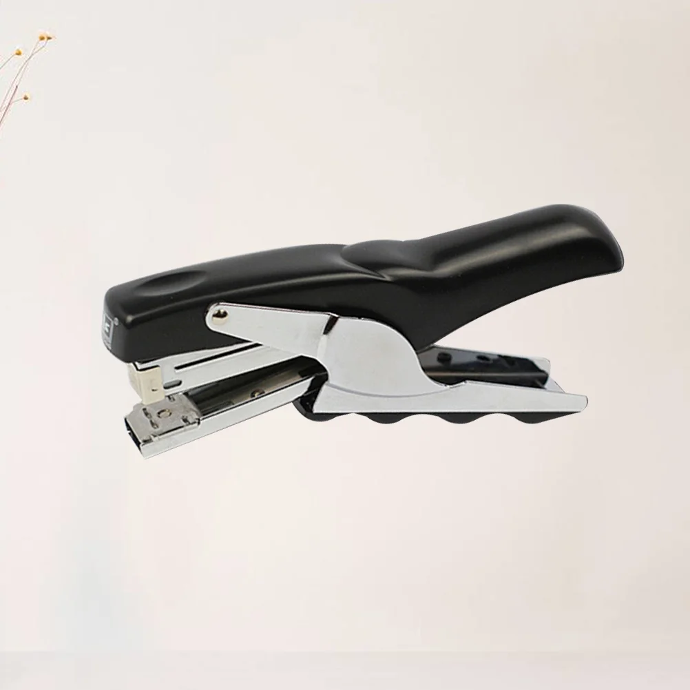 Plier Stapler Hand Grip Type Metal Stapler Efficient Stapler without Stitching Needle (Black) hand grip stapler