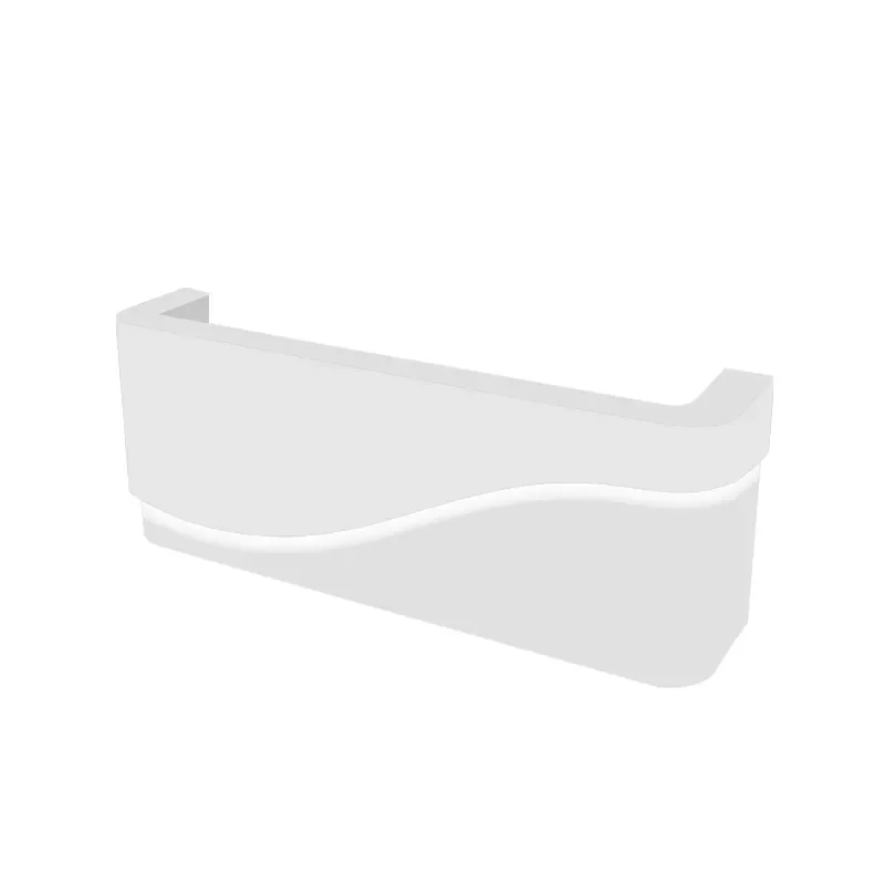 for Nordic Company Front Desk Clothing Store Checkout Page Curved Counter Simple Modern Beauty Bar Reception Desk