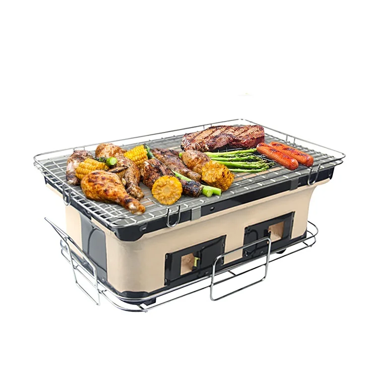 

new design new trend Mini Japanese Style Yakitori Grill Ceramic Tabletop Grill Charcoal Hibachi Kebab Grill With Wholesale Price