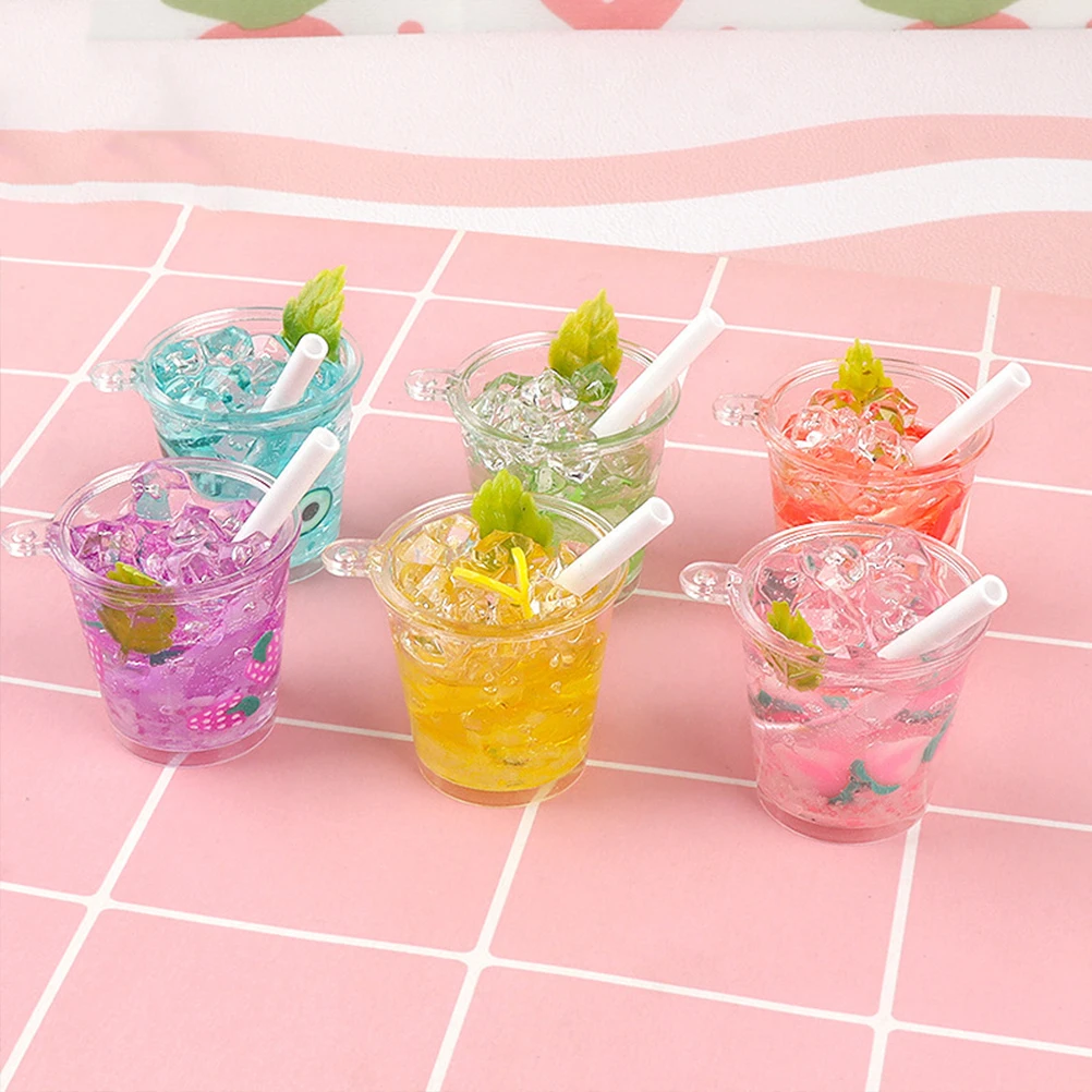 

4 Pcs Beverages Simulated Bottle Pretend Drinks Miniature Model Fake Food House Ornament