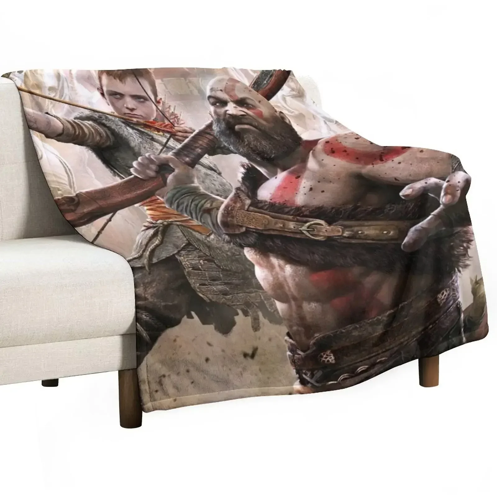 God Of War Features Throw Blanket Blankets For Bed Furry Thermal Blankets