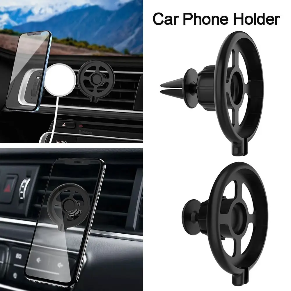 Wireless Car Charger 360° Adjust Car Air Vent Racket Car Phone Holder Charger Mount Dashboard Stand For Apple Magsafe