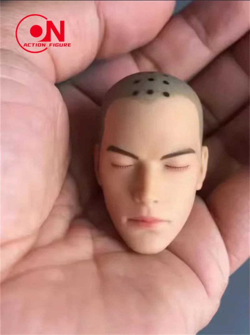 In Stock 1/6 Holy Monk Head Sculpt PVC Bald Man Head Carving Model Fit 12'' Male Soldier Action Figure Body Dolls