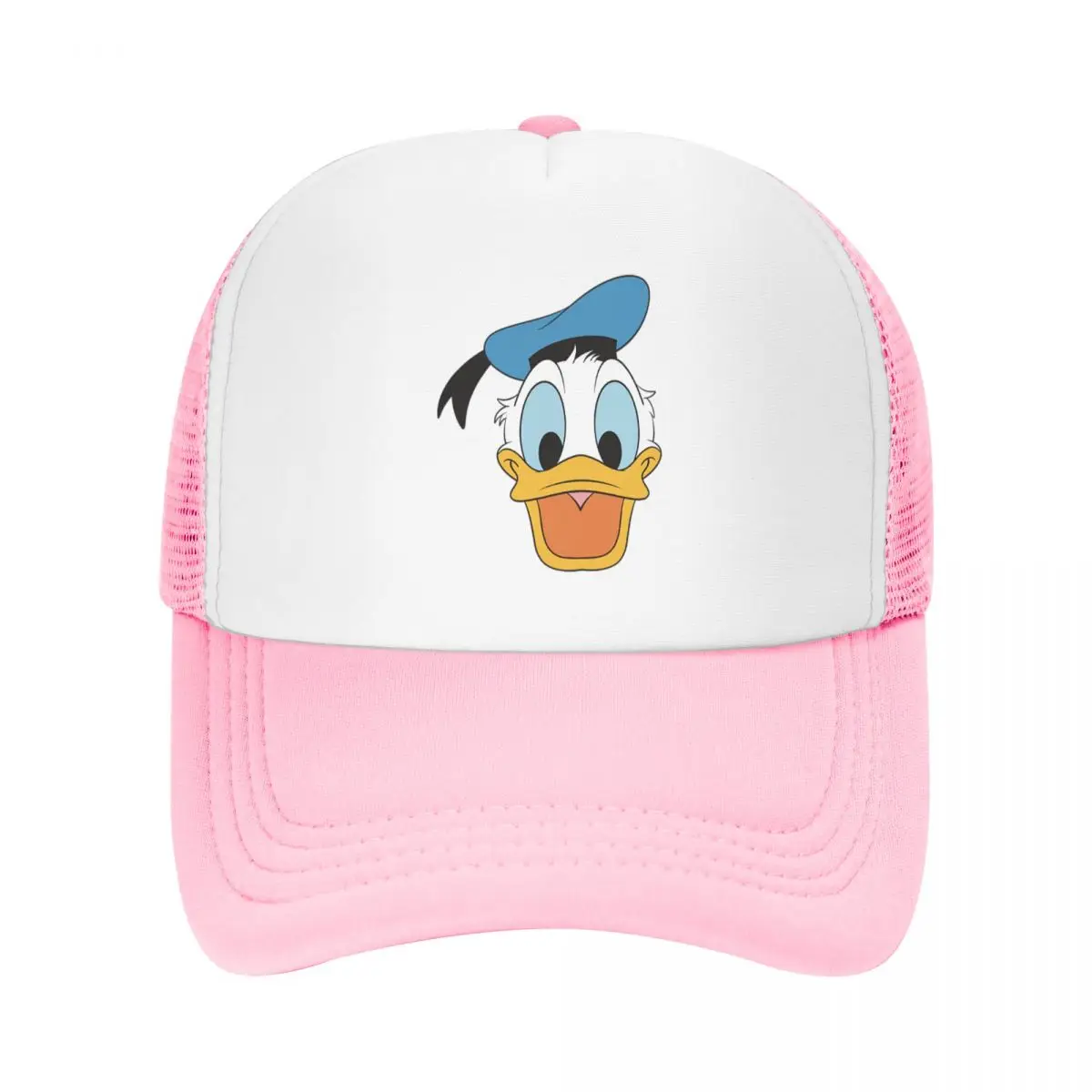 Classic Happy Donald Duck Trucker Hat Women Men Custom Adjustable Adult Cartoon Anime Baseball Cap Summer