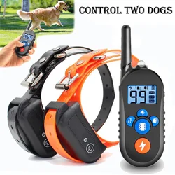 Pet Dog 800m Training Collar Remote Control Electric Shock Warning Vibration Waterproof Dog Trainer Anti Bark Stop Training