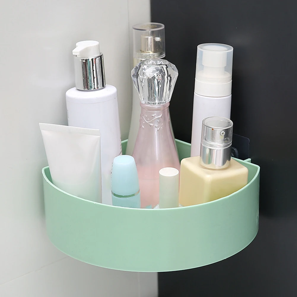 Space Saving Shelf Free Punch Rack Bathroom Storage Free Punch Rack No Drilling Storage Tripod Suction Cup Rack