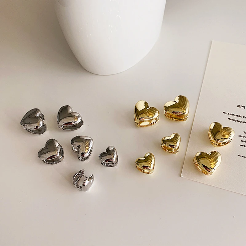 أقراط ناعمة متعددة الأحجام للنساء من قلب الحب ، مجوهرات فرنسية عتيقة ، هدايا رائعة للفتيات ، بيع بالجملة يوميًا ، حلوة