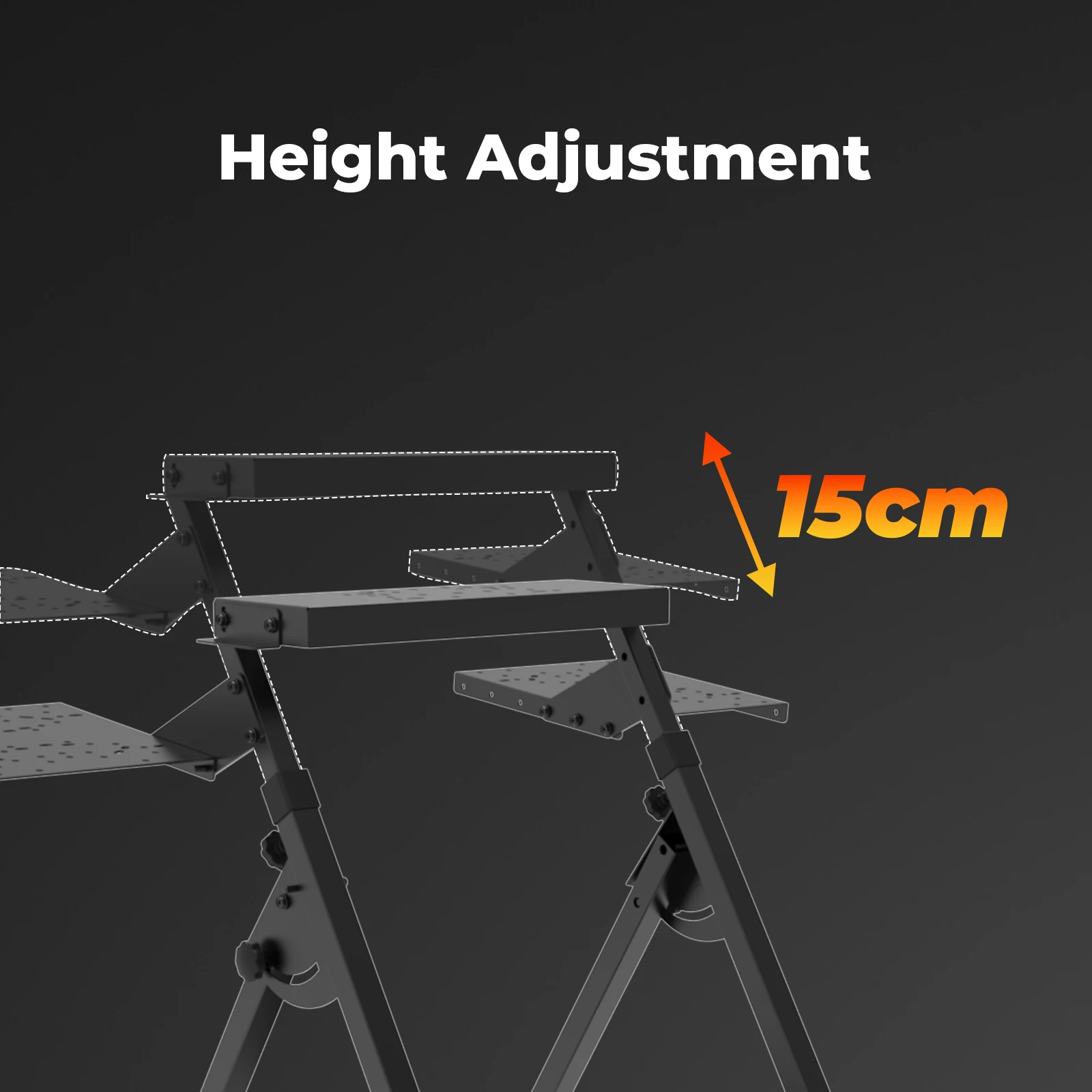 Ultra-Sturdy Alloy Steel Frame Adjustable Flight & Racing Simulator Stand with Custom Logo Modern Style