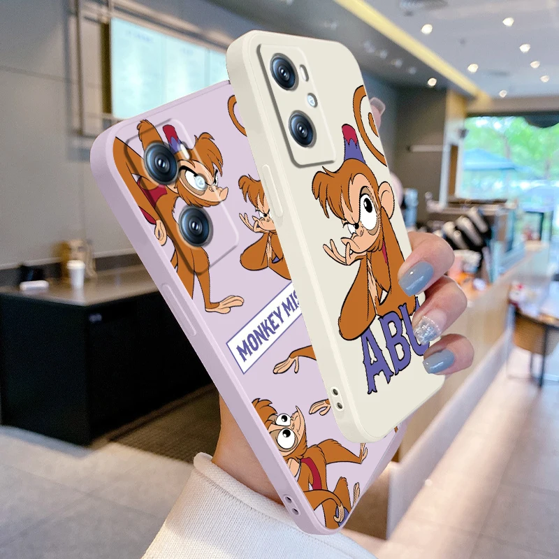 Disney Aladdin Cool Liquid Rope For OPPO Find X6 X5 X3 A98 A96 A94 A93 A77 A76 A74 A72 A57 A53 A16 5G TPU Phone Case