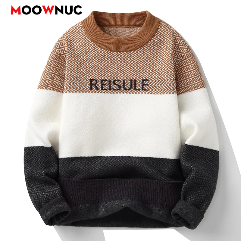 بلوفرات غير رسمية سترة رجالية للرجال ملابس للرجال ربيع الرجال قميص العرق الشارع الشهير متماسكة الخريف موضة Hombre الدافئة الصلبة