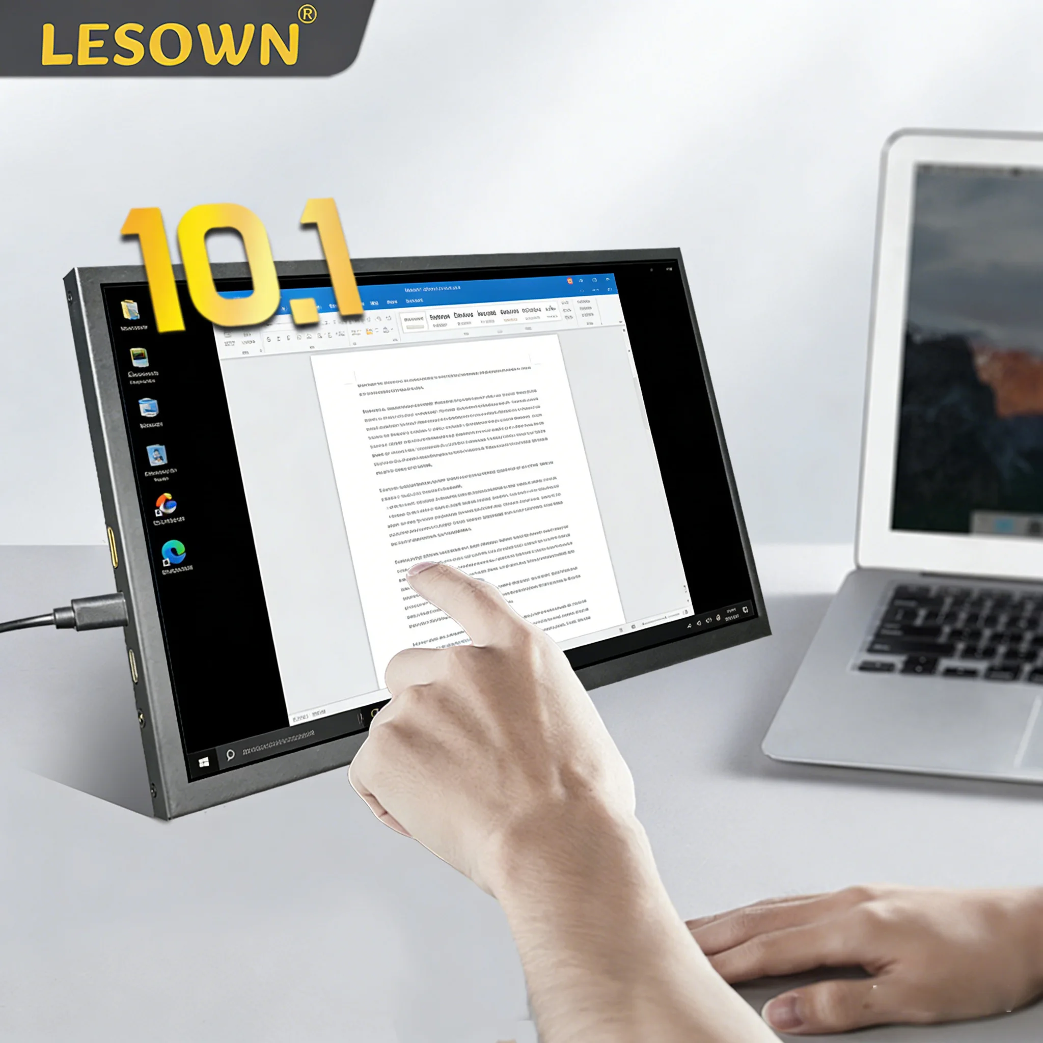 

Портативный монитор LESOWN Edge Display 10.1 дюйма, 2560x1600 IPS, USB-C, дополнительный экран для чтения документов