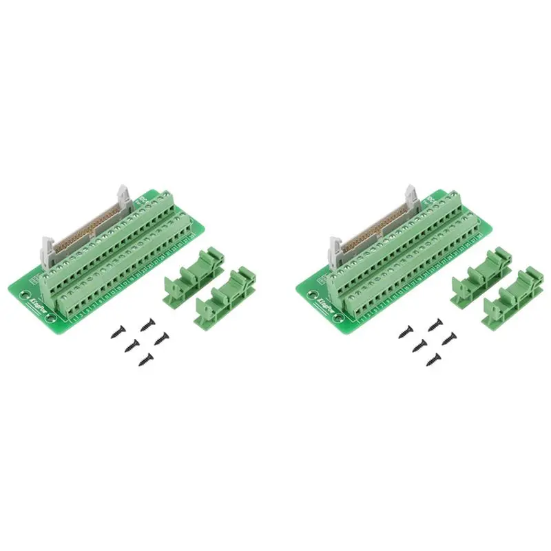 

Клеммная плата-разветвитель B03C-2X IDC40P с 40-контактным разъемом, интерфейс PLC с кронштейном, для ПЛК, крепление на DIN-рейку