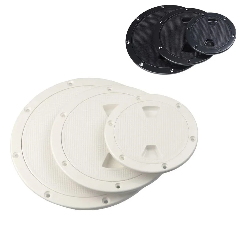 

Цельная АБС-пластик, черная круглая запирающаяся крышка пластины доступа для палубы, морское оборудование, водонепроницаемая смотровая пластина для палубы