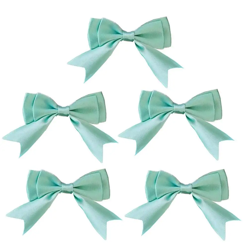 5 قطع الوردي الأبيض فراشة عقدة حقيبة زخرفة DIY بها بنفسك الملابس حقيبة ملحق الحلو ربطة العنق الديكور الإبداعي اليدوية بطاقات حقيبة #4