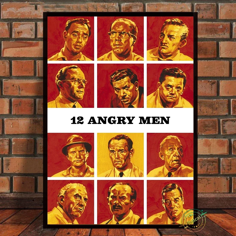 12 Angry Men Retro Poster Classics Movie Posters And Prints Wall Pictures Wall Stickers for Living Room Home Decor Gift