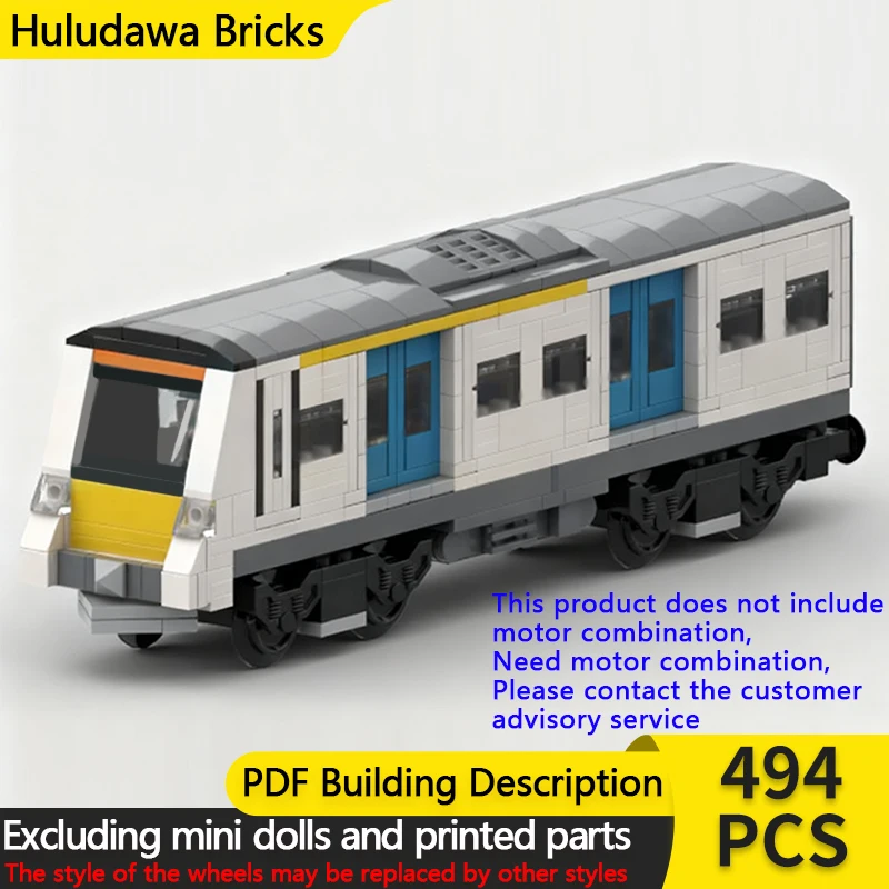 

City Car Model MOC Building Bricks Class 700 Driving Carriage Train Modular Technology Children Holiday Gifts Assemble Toys Suit