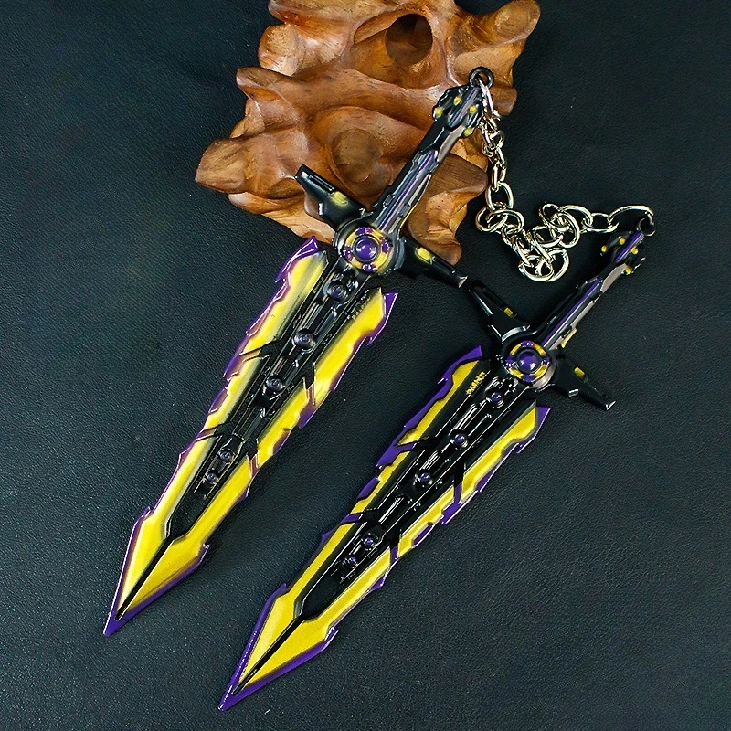 15cm novo jogo figura singularidade lâmina dupla periférica modelo de metal adereços decoração desktop ornamentos presentes aniversário brinquedos