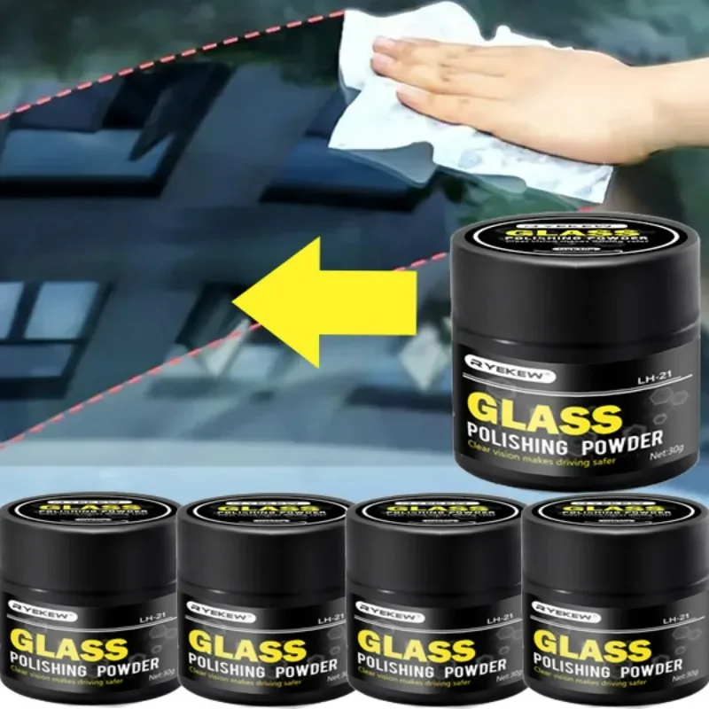 Glass Polishing Compound Powder Detergent Window Cleaner Glasses Scratch Remover Car Glass Cleaning Powder Safe Windshield