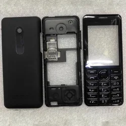 For Nokia 206 2060 Good quality Full Housing Cover Dual SIM Back Case cover Battery Door English Keypads