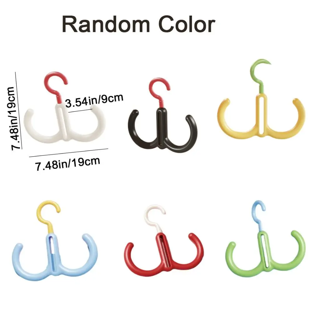 3 Buah Kait Putar Dopamin Praktis Gantungan Pakaian Hemat Ruang Dapat Ditumpuk Topi Mantel Plastik Gantung Kait Ganda Kamar Tidur