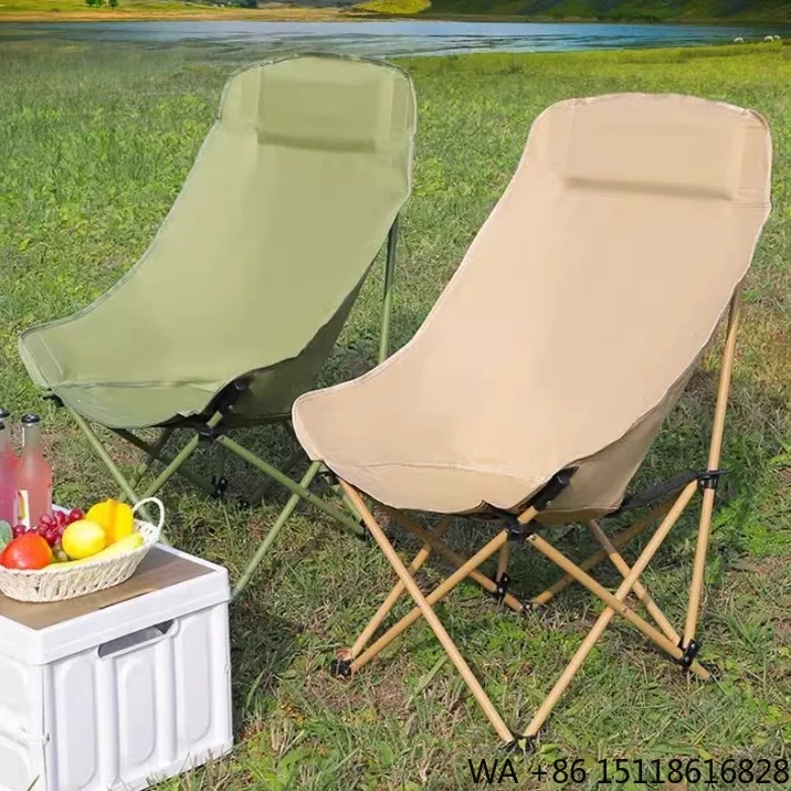 Folding High Back Beach Chair for Adults-Outdoor Camping Travelling Fishing Park Use Eco-Friendly Lightweight Design Comfortable