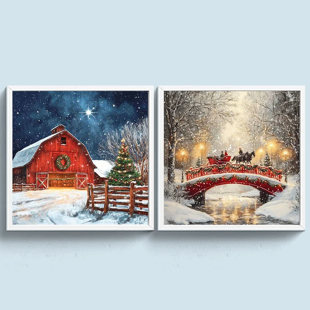 

Набор для вышивания крестиком с полной вышивкой хлопковыми нитками 14CT, рождественская тематика, декор для дома