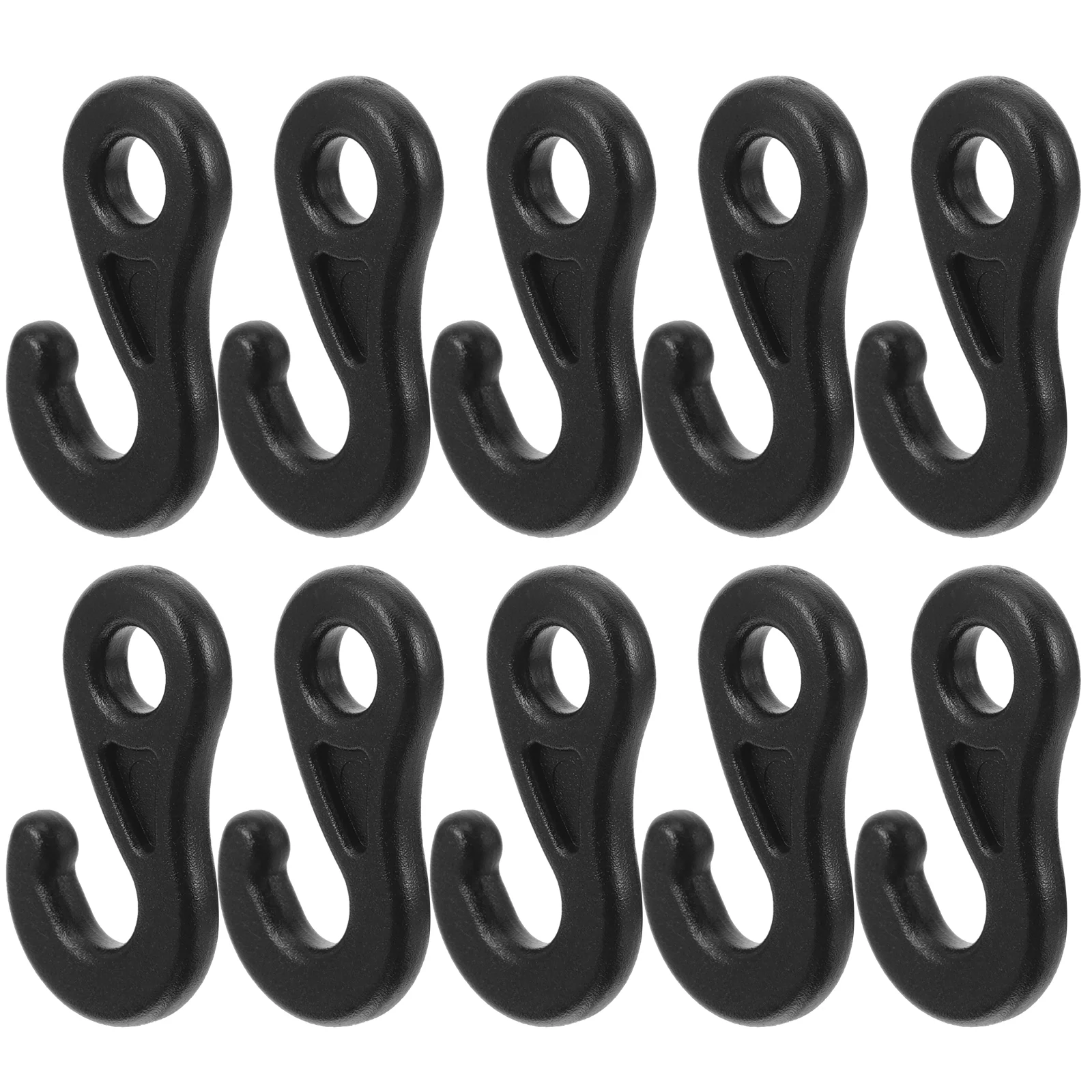 

10 Pcs Outdoor Canopy Tent Question Mark Light Hook Ground Nail Wind Rope Connection Pom9 10pcs (black) Fixed Hooks Plastic