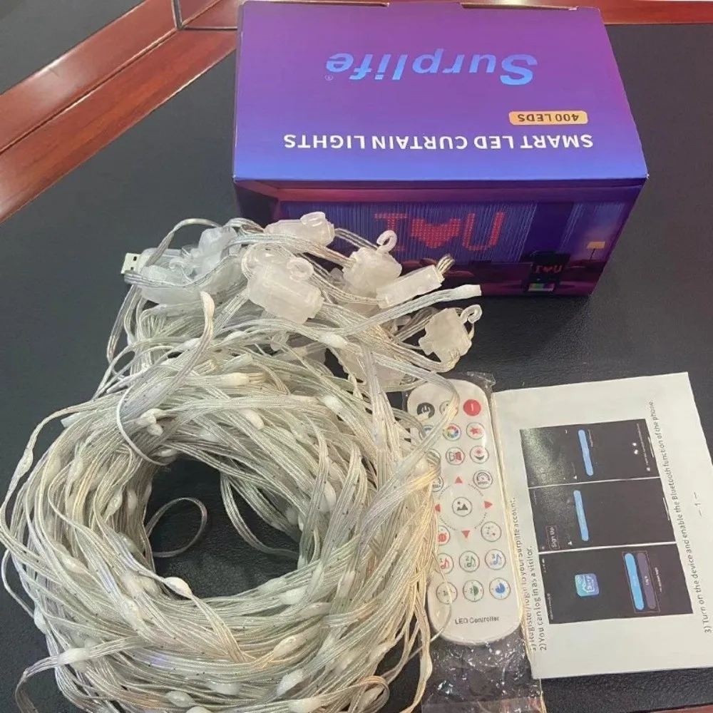 

Новые умные шторы RGB, управление приложением для синхронизации музыки и дистанционные светодиодные фонари для вечеринок, гирлянды для окон для новогодней вечеринки