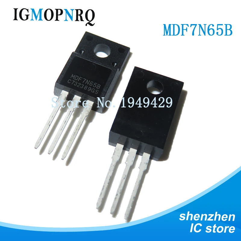 10 Uds MDF7N65B MDF4N60 TO-220F MDF4N65B MDF9N50 MDF10N65B MDF11N60 MDF11N65B MDF12N50 MDF13N50B MDF18N50 13N65B 7N65B Transistor