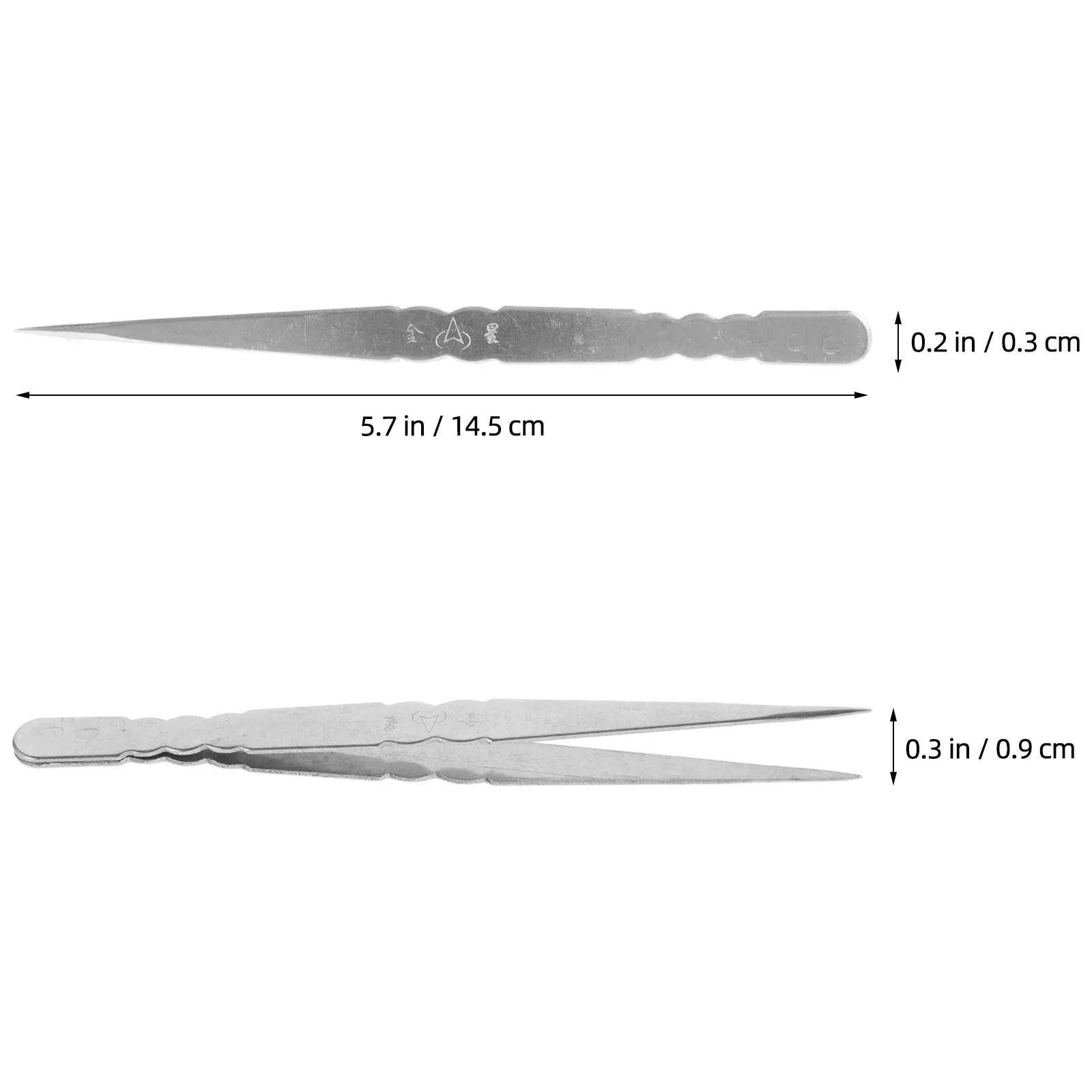 2Pcs Stainless Steel Stamp Tweezers Multi-Function Crafting Tweezers Lash Applicator Jewellery Stamps Collector Precision Tools