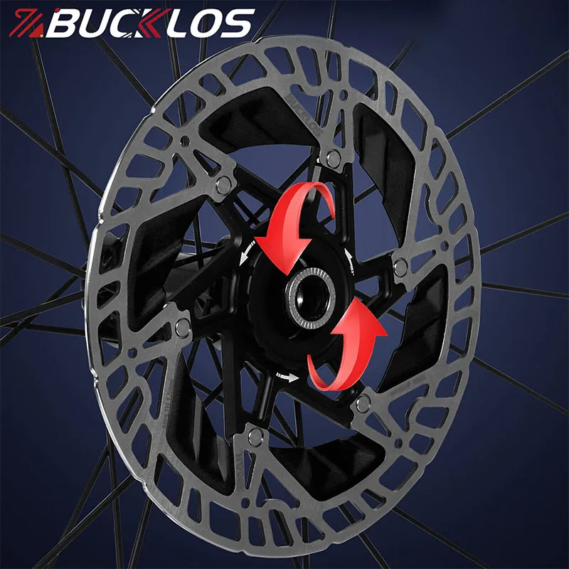 BUCKLOS Centerlock Disc Brake Rotor 2PC MTB Road Bike Floating Disc Rotors 160mm Center Lock Bicycle Disks w/Ring Cycling Parts