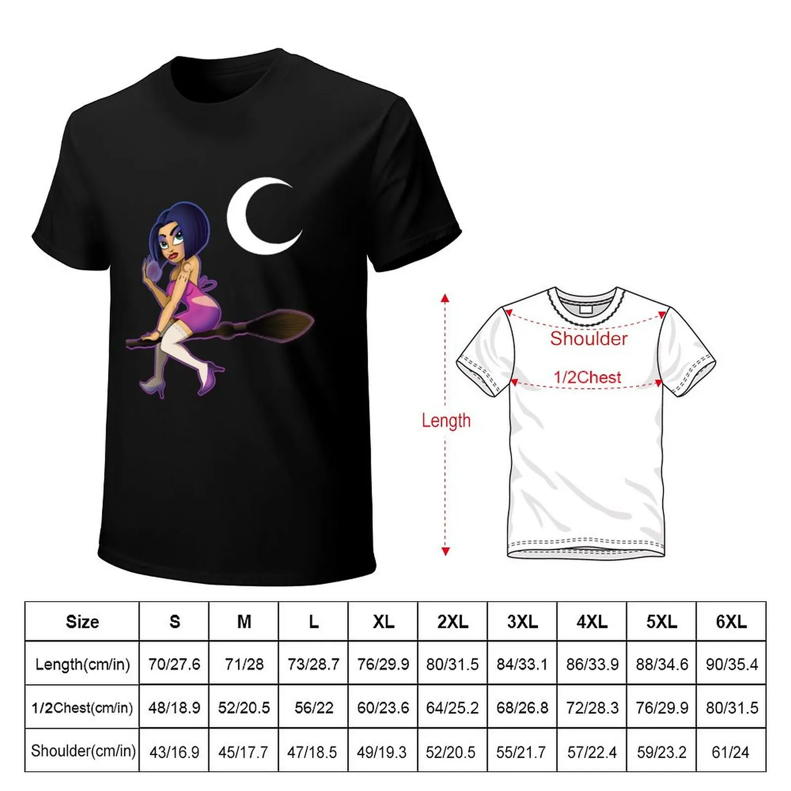 Sexy witch T-Shirt graphic shirts vintage clothes shirts for men graphic tees