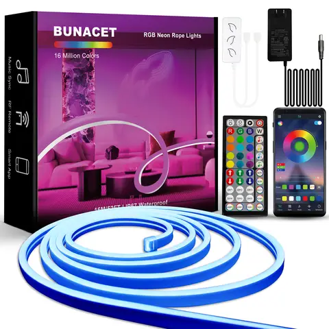 Tira de luces LED con aplicación inteligente SMD 5050 RGB, Control por aplicación remota, cinta Flexible, lámpara de diodo, retroiluminación de TV, sala de juegos, decoración del hogar