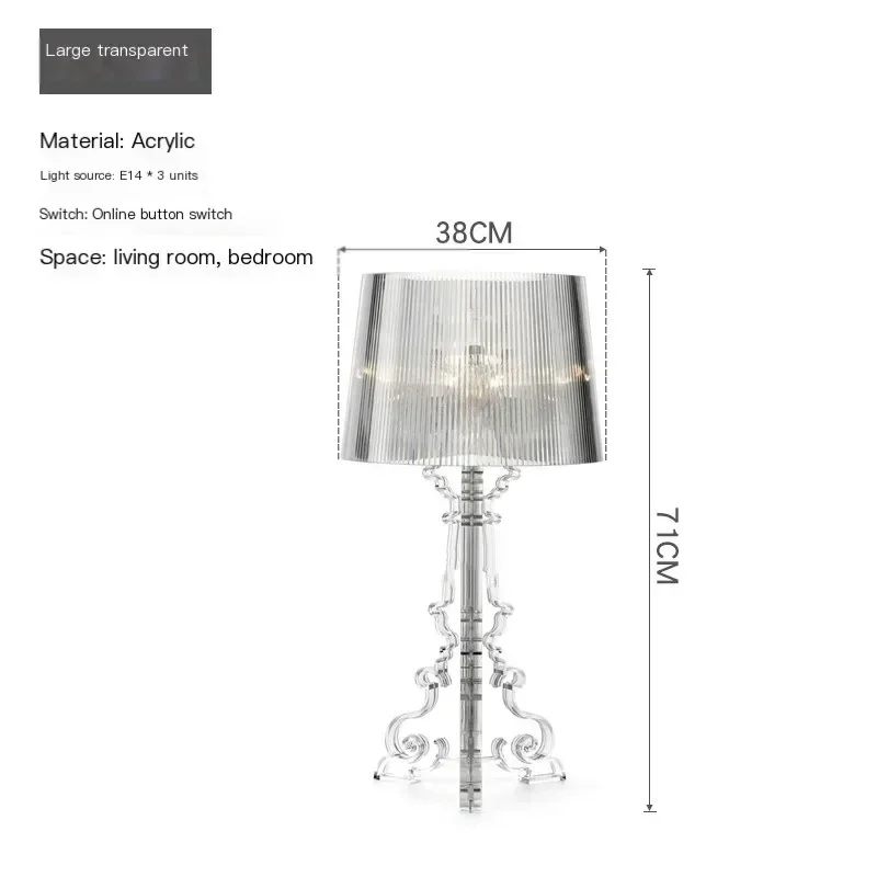 JIANKEXING Acryl-Schreibtischlampe, kreative Einfachheit für Schlafzimmer, Arbeitszimmer, personalisierte Dekoration, barocke Geister-Tischlampen, Raumdekoration 4