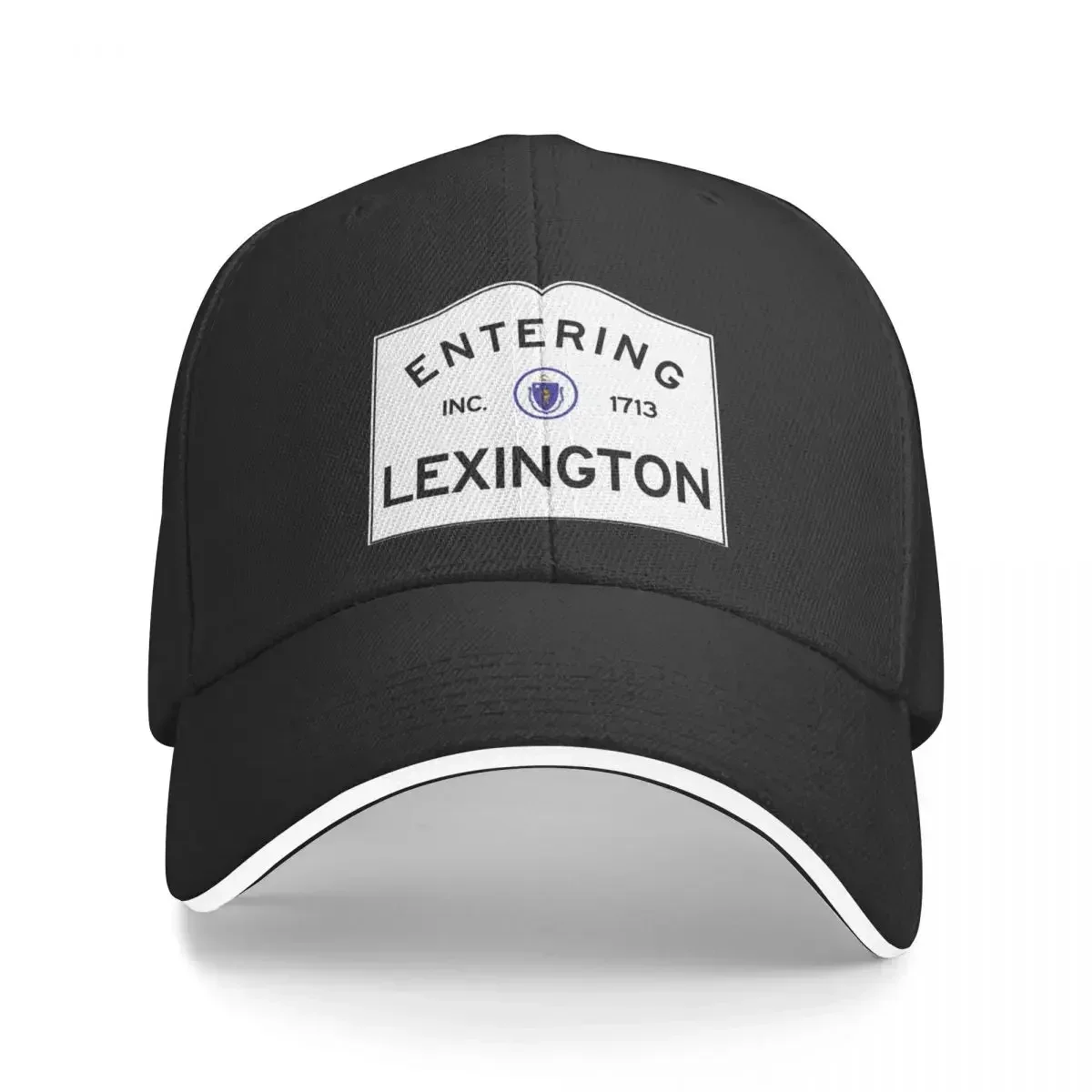 Entering Lexington Massachusetts - Commonwealth of Massachusetts Road Sign Baseball Cap Thermal Visor Woman Men's