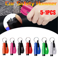 Mini Car Safety Hammer Window Breaker Seat Belt Cutter Key Chain Car Emergency Rescue Escape Tool Glass Emergency Hammer
