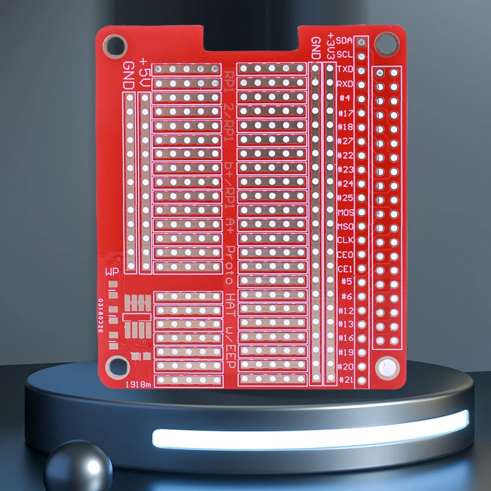 Prototype Breakout DIY Breadboard PCB Shield Board Kit PCB Shield Red Expansion Board for Raspberry RPi Prototype Hat Breadboard