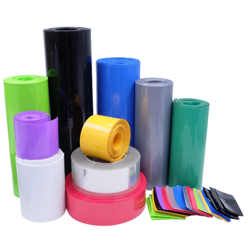 1/3/5M PVC Heat Shrink Tube 18650 Lipo Battery Pack 305mm ~ 580mm Insulated Protection Film Wrap lithium Case Cable Sleeve Blue