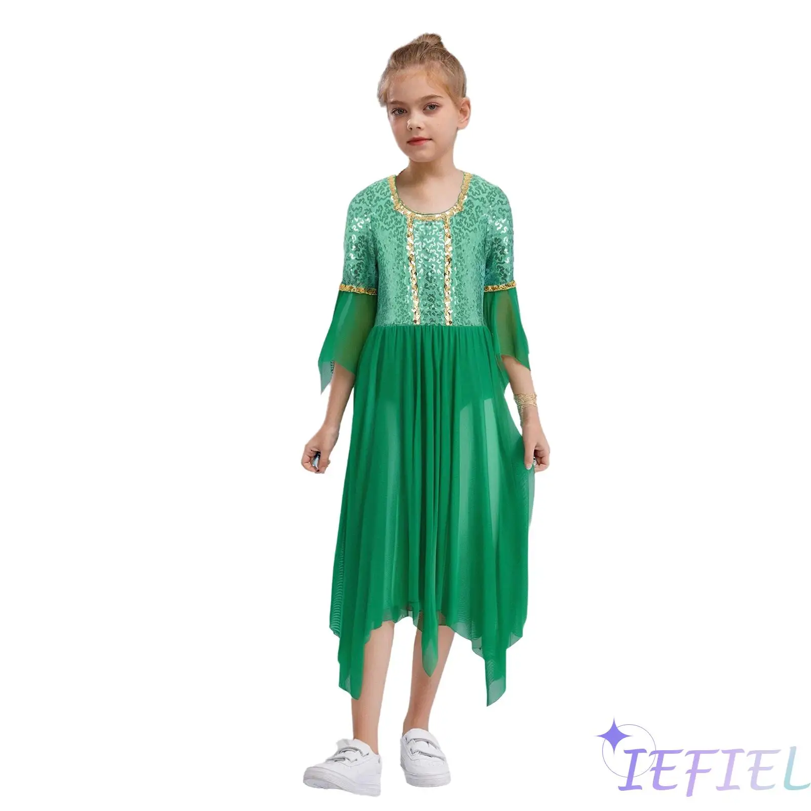 

Girls Deluxe Princess Costume with Glittering Details Enchanting Fairy Dress for Magical Play And Halloween Cosplay Parties
