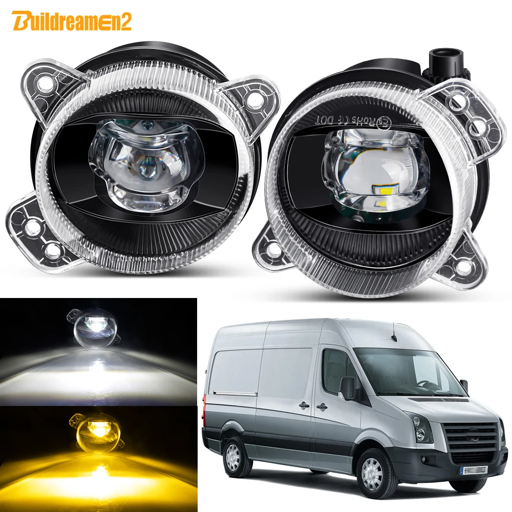 2 Pcs Car LED Fog Light Assembly For Volkswagen VW Crafter 30-35 30-50 2006-2011 Canbus Lens Fog Daytime Running Lamp 30W 9006