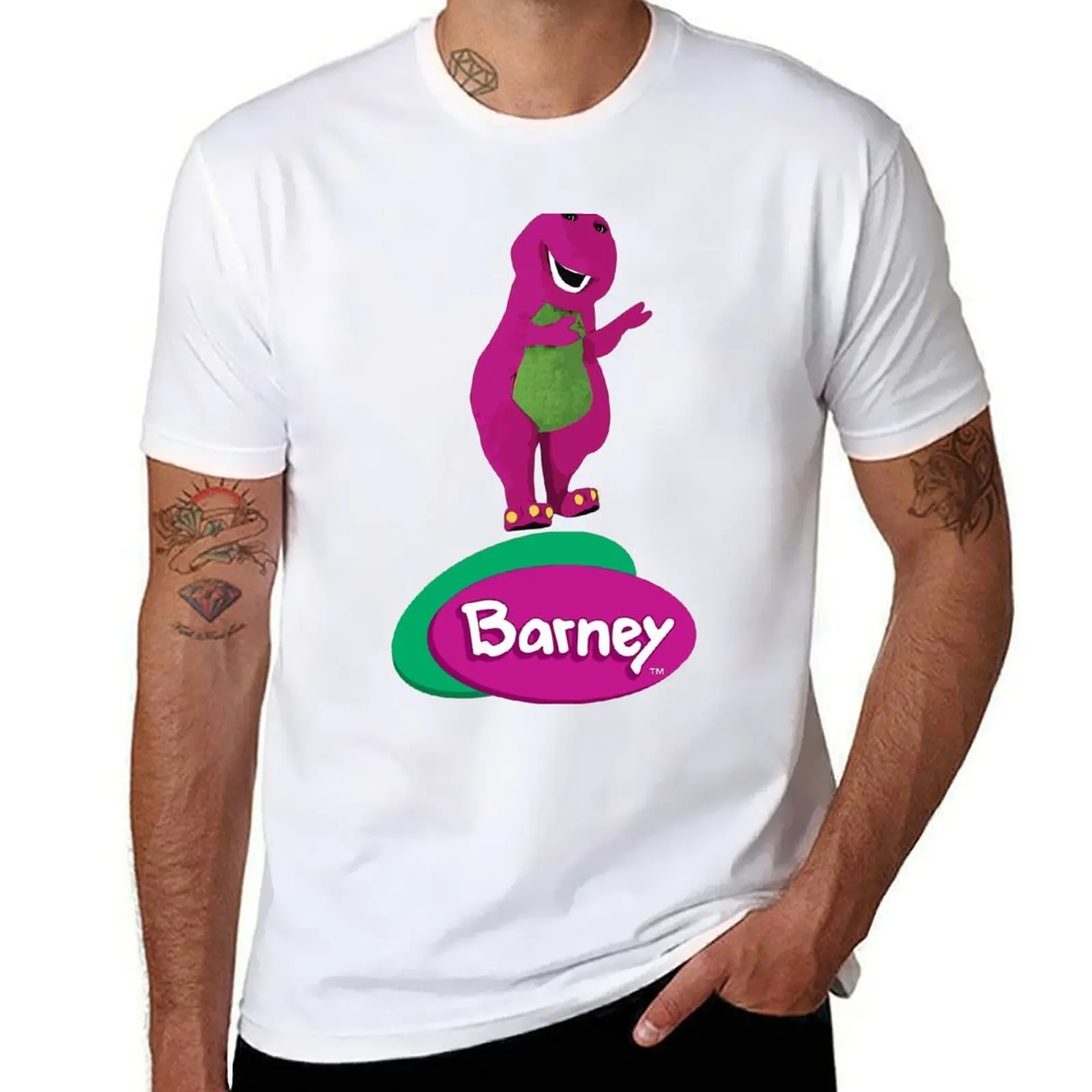

shirts cartoon 100% t cotton t t T-Shirt the cotton dinosaur man Cute man shirt barney shirts designer