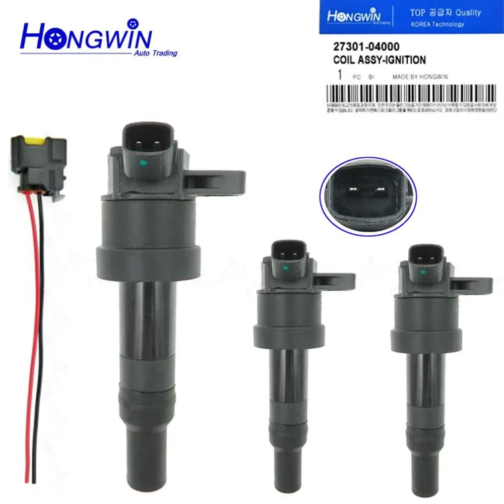 3 Pcs 27301-04000 Ignition Coil Hyundai i10 i20  Kia Picanto Morning 1.0L 1.2L 2011-2017 2730104000 2147483647 B199 0986221075